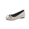 Sapatos Mary Jane femininos com aumento interno de 4CM de altura, estilo doce, laço de bolinhas, novos sapatos rasos versáteis 2026