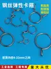 Abrazadera de Alambre de Acero Galvanizado Niquelado, Hebilla de Liberación Rápida de Presión Manual, Clip de Fijación para Tubería de Aceite y Tubería de Agua, Abrazadera de Aro Elástico, Clip de Resorte