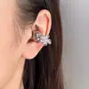 Hebilla de Orejera con Lazo de Diamantes Completos, Oso Lindo, Copo de Nieve, Mariposa con Borla, Clips Hebilla Accesorios, Hebilla de Orejera Única de Nicho