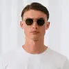Gafas de Sol Metálicas de Doble Puente Europeas y Americanas para Hombre, Lentes Tipo Piloto Nuevas de Moda 2025, Gafas de Sol Cuadradas de Moda Transfronterizas para Mujer