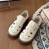 Jin Mi Japonês Retro Feio Bonito Moda Sandálias Feminino Outer Wear 2023 Novo Verão Confortável Respirável Sapatos Baixos Da Moda