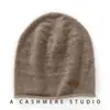 Design Moderno com Borda Enrolada, Novo Estilo Outono/Inverno 26, Unissex, Gorro 100% Lã Cashmere Espessa de Sete Fios