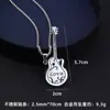Colar de Aço Inoxidável para Guitarra de Cor Simples Hip Hop Rock Jazz Design de Pingente Nicho Acessórios de Pingente para Festival de Música