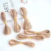 Cuerda de Yute Natural de 5m Trenzada de 3 Hilos Venta al por Mayor Cuerda de Yute para Atar Cuerda de Yute Fina Hecha a Mano para Atar Tamales Cuerda de Atar