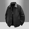 Chaqueta de retazos a cuadros de marca de moda, estilo dos piezas falsas para hombre, cuello de camisa estilo americano, chaqueta cárdigan con cremallera, genial y versátil para la calle