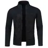 Novo Suéter Masculino Suéter Masculino Outono e Inverno Jaqueta Cardigã com Zíper Masculino Conjunto de Três Peças