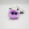 Sapatos fofos de desenho animado com furos, joias DIY, pingente de chaveiro com cerdas pequenas, bola de pelo, sapatos de pelúcia e acessórios para meias