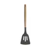Estoque Disponível Jogo de Espátula e Colher de Silicone com 12 Peças, Jogo de Utensílios de Cozinha de Silicone com Cabo de Madeira, Utensílios de Cozinha de Silicone Populares