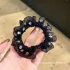 Laço de Cabelo de Renda Preta Selecionado Cuidadosamente Faixa de Cabeça de Rede com Strass Amarrar Cabelo Penteado Elegante Rabo de Cavalo Coque Elástico de Cabelo