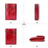 Cartera de Cuero Genuino WESTAL para Mujer Bolso de Mano de Moda para Mujer Charol Piel de Vaca de Primera Capa Patrón de Cocodrilo Billetera para Monedas Transfronterizo