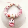 Collar para Gato Estilo Japonés Campana para Gato y Perro Collar para Mascota Grabado para Perro Collar de Cuerda para Gato Diy1 Suministros para Mascotas