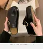 Versión de piel de vaca altura interior aumentada superficie de cuero zapatos Birkenstock mujer otoño estilo nuevo retro versátil persona perezosa suela gruesa punta cerrada zapatillas de media caña
