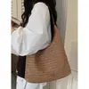 Bolso de Mano Tejido para Mujer 2026 Nuevo Estilo Estilo Perezoso Bolso de Hombro Gran Capacidad Casual para el Trabajo Vacaciones en la Costa Bolso de Axila