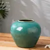 Entrada Vaso Antigo Retrô Decorativo Flor Cerâmica Artesanato Vaso de Porcelana Arranjo de Flores Bancada Ornamentos Pote de Cerâmica Vaso de Flores Antigo