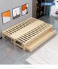 Sofá cama de madera maciza, multifuncional, plegable, tipo tatami, telescópico, para apartamentos pequeños, para sentarse y dormir, de doble uso, con empalme de cama.