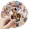 53 pegatinas de eliminación de cuerpo humano órganos humanos conocimiento médico decoración de graffiti teléfono móvil equipaje pegatinas impermeables