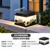Lámpara Solar para Poste Superior de Vidrio Impermeable para Exteriores Lámpara de Patio de Villa Lámpara de Poste de Puerta Lámpara de Pilar de Entrada Principal para Exteriores