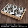 Jiugongge Creativo vajilla comercial restaurante de hot pot tienda de barbacoa plato de carne y verduras caja de bambú y madera bandeja plato con compartimentos