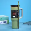 Nueva Taza para Coche de 40 oz Taza con Aislamiento al Vacío de Acero Inoxidable 304 Taza de Agua para Deportes al Aire Libre Taza Portátil con Popote