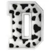 Acessórios de sapato com estampa de leopardo e letras, fivelas de sapato, pingentes de sapato tipo tamanco em borracha macia de PVC, acessórios de sapato de jardim DIY com números, em estoque transfronteiriço