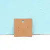 5x 5cm Cartão de Papel Kraft Liso para Brincos Cartão para Brincos Embalagem de Papelão Preto para Joias 100 Logo Hot Stamping