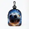 Bolsa de Monedas con Estampado de Fútbol Copa Mundial 2026 Cremallera Entrenamiento al Aire Libre Bolsa para Comida de Perro Almacenamiento Bolsita para Auriculares Mini
