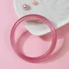 Venda Direta da Fábrica Pulseira Rosa Tulipa Feminina Pulseira de Calcedônia Rosa Claro Pêssego Olho de Gato Pulseira Rosa Gelo