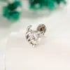 Moda y Diseño Único, Forma de Corazón con Circonita Estilo Pareja Dulce y Fresco Pendientes de Hélice para Cartílago de la Oreja con Cierre de Rosca