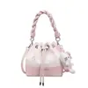 Elegante y a la moda 2026 Primavera Nuevo Bolso de Mano Bolso Cubo Bolso de Hombro a Cuadros de Moda Bolso Cruzado Simple Versátil para Mujer
