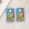 Venta caliente transfronteriza de pendientes, collar, llavero y bolso con colgante de tarot 22 de acrílico de doble cara.