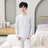 Conjuntos de algodón suaves y cómodos para toda la familia para adolescentes, conjuntos de ropa interior para niños, capas base de algodón puro para niños y niñas, ropa y pantalones cálidos de otoño