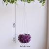 Cesta colgante de flores de paja hecha a mano Pastoral para colgar en la pared Plantación verde Maceta para flores carnosas Arte de la personalidad Cesta colgante de sauce multicapa