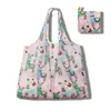 Bolsa de Compras Plegable Grande, Bolsa Cuadrada de Tela Floral, Bolsa de Mano Portátil Resistente, Bolsa Ecológica, Bolsa Duradera de Almacenamiento para Compras