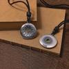 Colgante Ping An Buckle para Mujer Plata de Ley 999 Retro Pixiu Método Antiguo Collar de Plata para Hombre Regalo Día de San Valentín 520