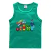 Colete de Verão Infantil 2026 Estilo Coreano Algodão Casual Camiseta Interna Absorvente de Suor Roupa Externa Esportiva Moletom Sem Manga para Meninos