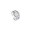 Anillo de Piedra Lunar Estilo Coreano 2025 para Mujer, Moderno y Lujoso, Anillo para Dedo Índice Incrustado con Diamantes Estilo Ins, Estilo Francés