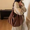 Bolsa de Lona Estilo Coreano para Viajes Diarios para Mujer 2025 Otoño Nuevo Gran Capacidad de Moda Estilo Perezoso Bolso de un Solo Hombro