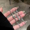 Pulsera de Circonita Super Flash estilo Coreano para Niñas Nicho Versátil Diamante Completo Pulsera Estilo Apilado Exquisita Lujo Ligero Joyería de Alta Gama