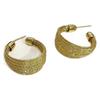 Textura Lujo Ligero Alta Gama Francés Metal Multicapa Aretes en Forma de C Diseño Nicho Elegante Simple Aretes Ins
