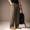 Pantalones Casuales de Pierna Ancha de Tencel de Corte Holgado para Hombre, Pantalones Casuales de Verano Finos con Sensación de Hielo, Textura Fluida y Pliegues