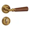 Cerradura de puerta de madera de nogal de lujo ligero estilo francés para uso en interiores en dormitorios, cocinas y baños, manija de puerta dividida universal para el hogar