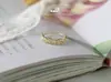 Anel de Dedo Indicador Recortado Estilo Japonês Luxo Acessível Retro Anel Versátil Banhado a Ouro Design de Nicho Feminino Joia de Mão