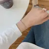 Pulsera Gorro Retro Coreano para Mujer Plata de Ley S925 Chapada Ins Diseño de Nicho Pulsera Elegante Estudiante Joyería de Mano Simple Tendencia