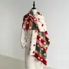Otoño e Invierno Simple Letra Versátil Chal para Aire Acondicionado Imitación Cachemira Bufanda de Negocios para Mujer Bufanda de Alta Gama Cálida y a Prueba de Frío