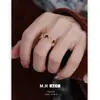 Anillo de Mariposa con Goteo de Aceite Rojo Retro Otoño e Invierno Anillo Exquisito de Gama Alta de Nicho para Mujer Lujo Accesible Anillo Versátil para el Dedo Índice