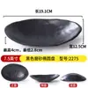 Vajilla de melamina negra, plato creativo para snacks, forma irregular, adecuado para bares KTV, para platos pequeños, platos fríos, con platito para vinagre y plato para frutas secas