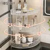 Estante de Esquina Tocador de Baño Encimera Almacenamiento de Cosméticos Baño Varios Gadgets Organizador de Escritorio de Múltiples Capas Cesta