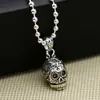 Joyería de plata de ley S925 al por mayor personalidad punk alternativa moda para hombres y mujeres calavera incrustada cobre colgante vintage