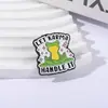 Broche de Rana Curioso Transfronterizo con el Lema en Inglés "Let Karma Handle It", Accesorio Creativo y de Moda