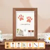 Caja Conmemorativa de Pelo de Mascota y Pelo Fetal Transfronteriza para Gatos y Perros, Recuerdo con Grabado de Foto, Conservación y Almacenamiento de Uñas y Dientes